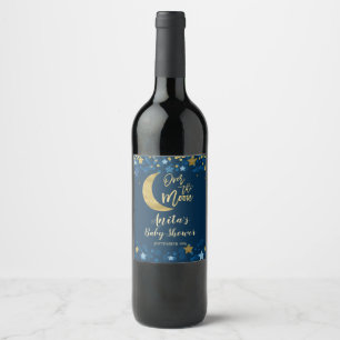 Étiquette Pour Bouteilles De Vin Étiquette de vin pailletée or pour Baby Shower Ove