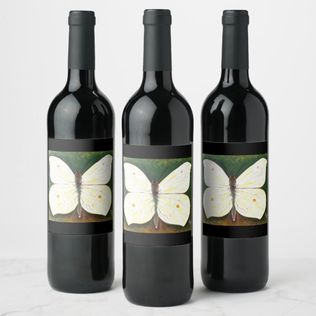 Étiquette Pour Bouteilles De Vin Étiquette de vin papillon (Bouteilles)