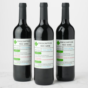 Étiquette Pour Bouteilles De Vin Étiquette de vin personnalisée drôle sur ordonnanc
