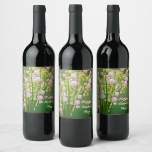 Étiquette Pour Bouteilles De Vin Étiquette de vin personnalisée muguet