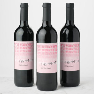 Étiquette Pour Bouteilles De Vin Étiquette de vin personnalisée pour la Saint-Valen