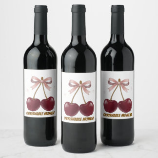 Étiquette Pour Bouteilles De Vin Étiquette de vin Raisins Précieux