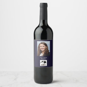 Étiquette Pour Bouteilles De Vin Étiquette de vin Real Estate Blue ID