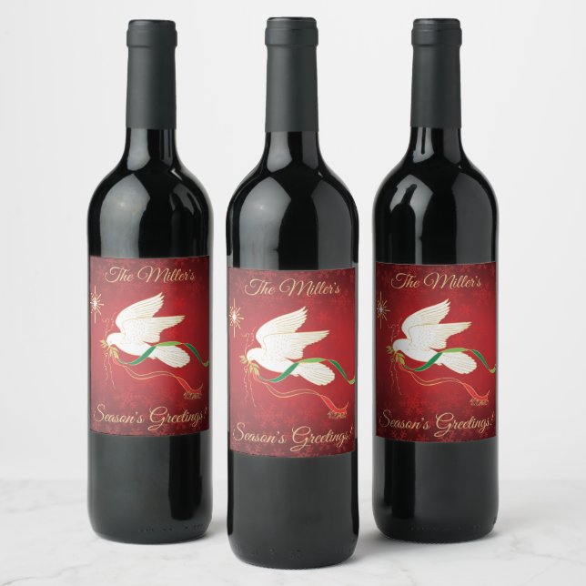 Étiquette Pour Bouteilles De Vin Étiquette de vin White Dove (Bouteilles)
