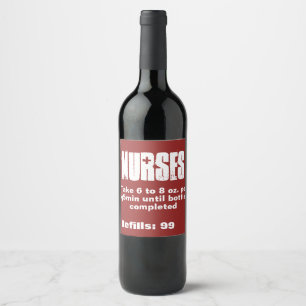 Étiquette Pour Bouteilles De Vin Étiquette drôle de vin rouge de la prescription 