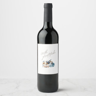 Étiquette Pour Bouteilles De Vin Étiquette du vin de Thanksgiving