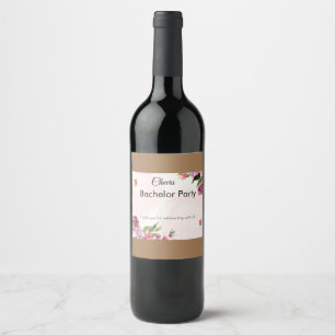 Étiquette Pour Bouteilles De Vin Étiquette du vin du Bachelor Party