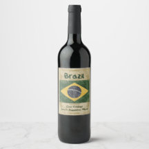 Étiquette du vin du Brésil