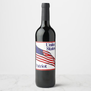 Étiquette Pour Bouteilles De Vin ÉTIQUETTE du vin Patriot américain