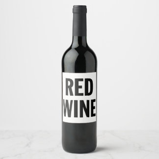 Étiquette Pour Bouteilles De Vin Étiquette générique de vin rouge