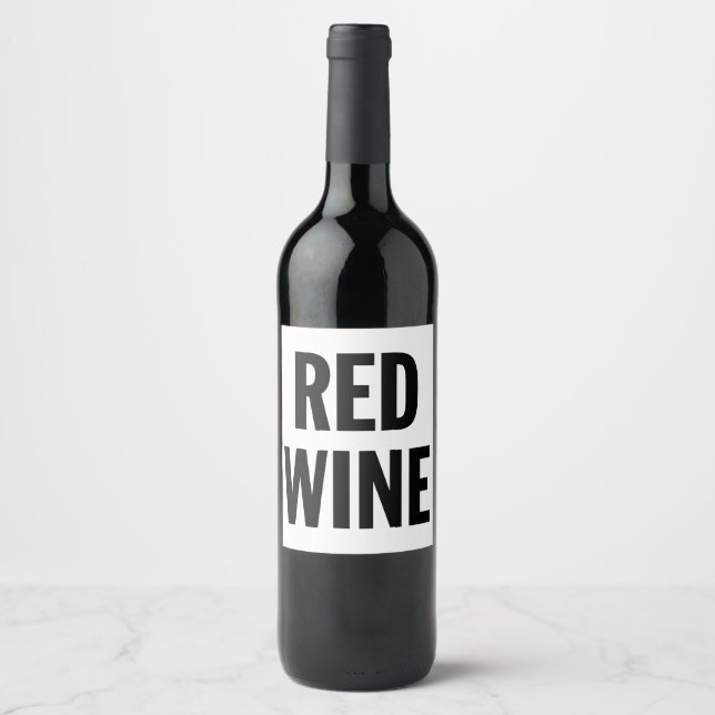 Étiquette Pour Bouteilles De Vin Étiquette générique de vin rouge (Devant)
