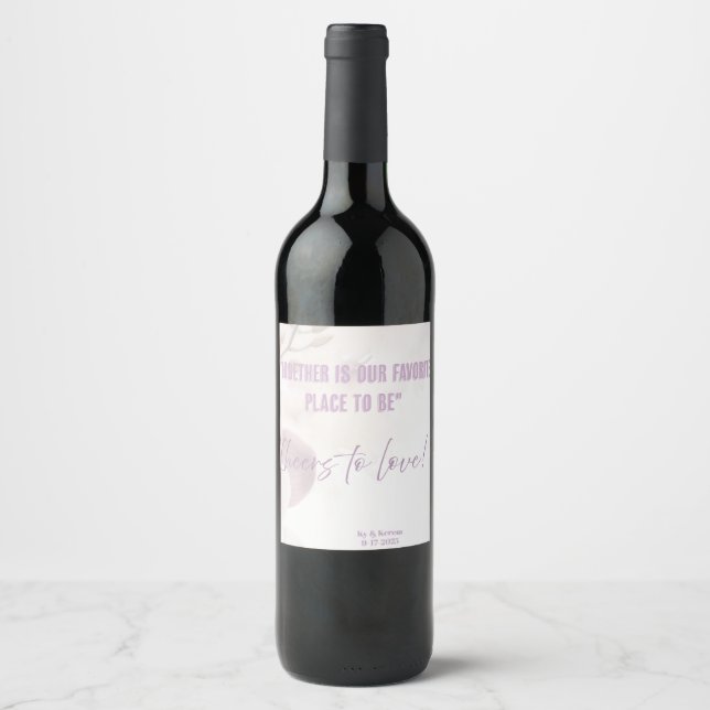 Étiquette Pour Bouteilles De Vin Étiquette mariage de bouteille (Devant)