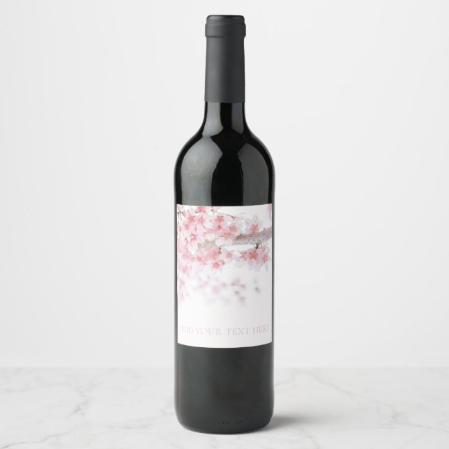 Étiquette Pour Bouteilles De Vin Étiquette VIN : CHERRY BLOSSOM (Devant)