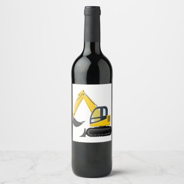 Étiquette Pour Bouteilles De Vin Excavateur (Devant)