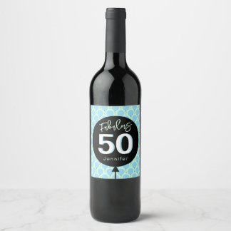 Étiquette Pour Bouteilles De Vin Fabuleux fête d'anniversaire 50