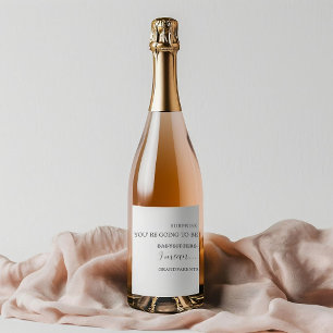 Étiquette Pour Bouteilles De Vin Faire-part de grossesse aux grands parents Nouveau