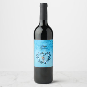 Étiquette Pour Bouteilles De Vin Fée Souhaite Anniversaire