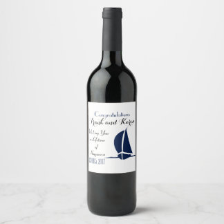 Étiquette Pour Bouteilles De Vin Félicitations aux voiliers