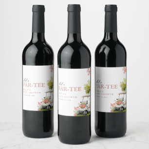 Étiquette Pour Bouteilles De Vin Fête de bébé fille Golf Let's Par-tee