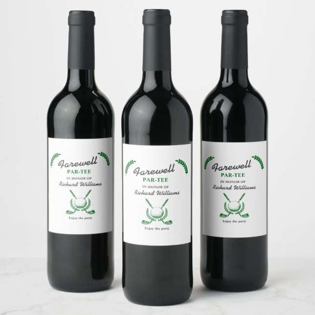 Étiquette Pour Bouteilles De Vin Fête de couronne thématique pour le club de golf d (Bouteilles)