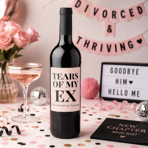 Étiquette Pour Bouteilles De Vin Fête de divorce de célibataire drôle