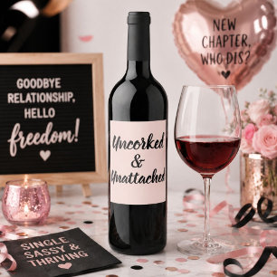 Étiquette Pour Bouteilles De Vin Fête de divorce de rupture nouvellement célibatair