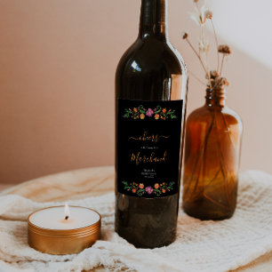 Étiquette Pour Bouteilles De Vin Fête de la Fête des mariées Morte