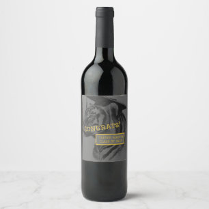 Étiquette Pour Bouteilles De Vin Fête de l'obtention du diplôme