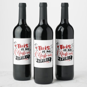 Étiquette Pour Bouteilles De Vin fête de Noël
