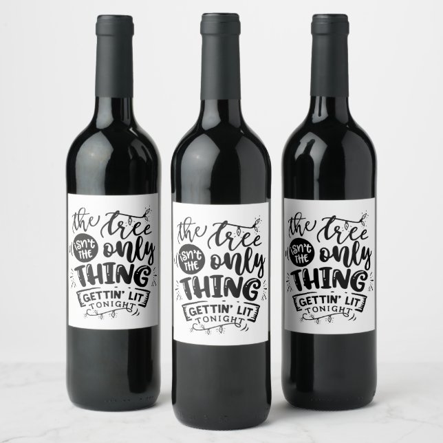 Étiquette Pour Bouteilles De Vin fête de Noël amusante (Bouteilles)