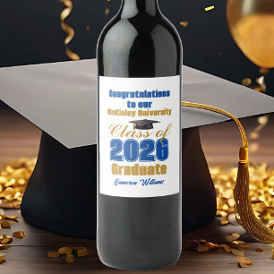 Étiquette Pour Bouteilles De Vin Fête de remise des diplômes de la promotion 2026 e