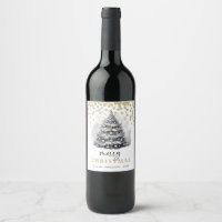 Fête des arbres de Noël noirs et blancs