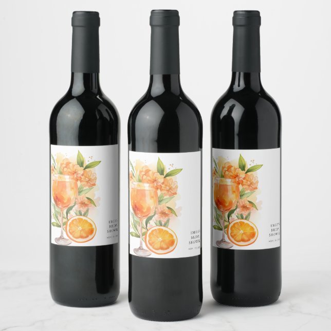Étiquette Pour Bouteilles De Vin Fête des mariées Aperol Spritz (Bouteilles)