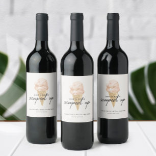 Étiquette Pour Bouteilles De Vin Fête des mariées de glace écossaise à l'aquarelle
