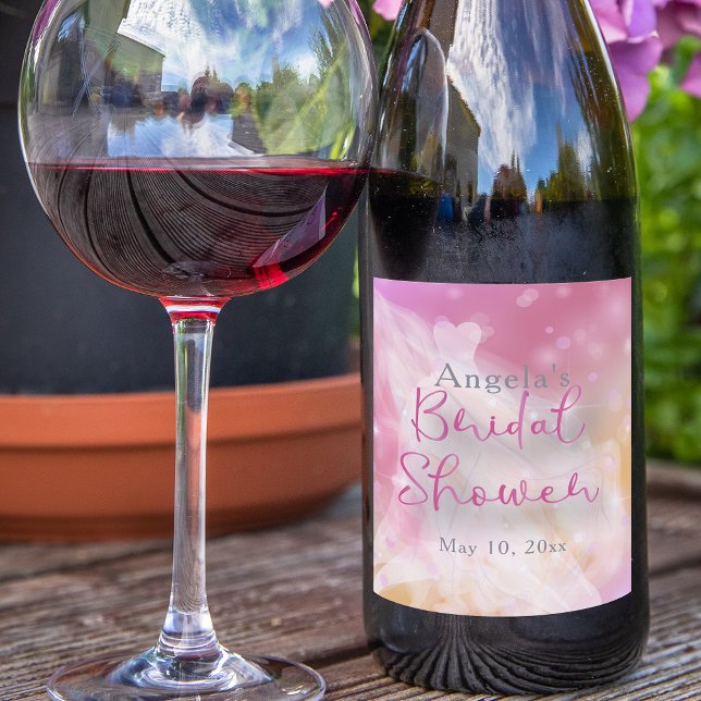 Étiquette Pour Bouteilles De Vin Fête des mariées tendance chic brillant (Créateur téléchargé)