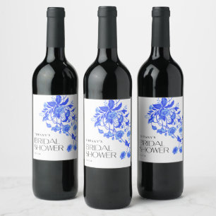 Étiquette Pour Bouteilles De Vin Fête des mariées vintage en toile française