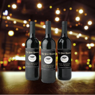Étiquette Pour Bouteilles De Vin Fêtez ! Toute année Classe Vin de Réunion étiquett