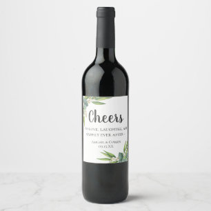 Étiquette Pour Bouteilles De Vin Feuillage Eucalyptus Personnalisé