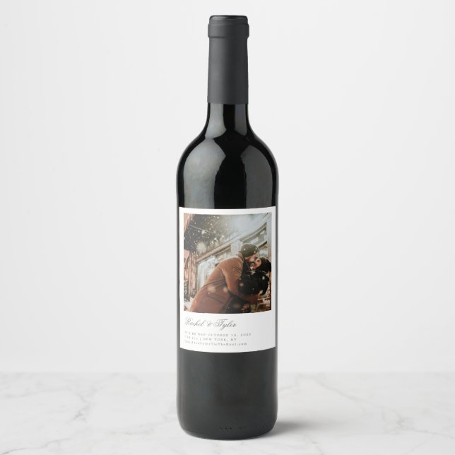 Étiquette Pour Bouteilles De Vin Fiançailles de légende officiel Enregistrer la dat (Devant)