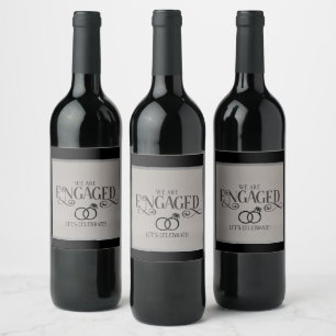 Étiquette Pour Bouteilles De Vin fiançailles, vin, mariage, faveurs