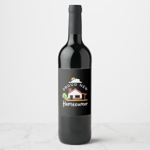 Étiquette Pour Bouteilles De Vin Fier nouveau propriétaire