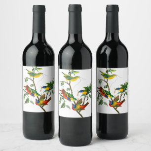 Étiquette Pour Bouteilles De Vin Finche peinte par John James Audubon