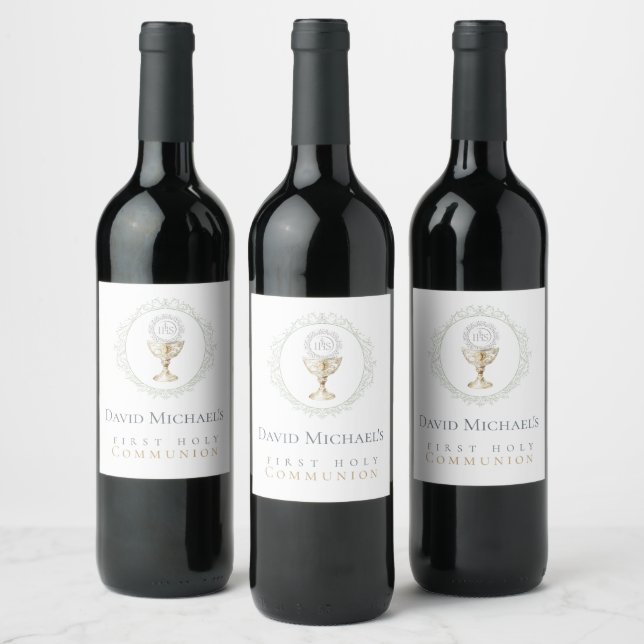 Étiquette Pour Bouteilles De Vin First Holy Communion (Bouteilles)