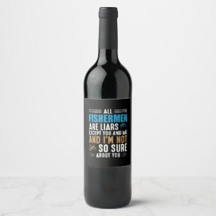 Étiquette Pour Bouteilles De Vin Fishing Art All Fishman