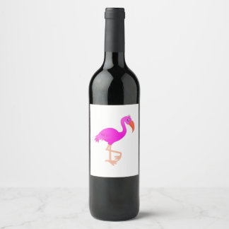 Étiquette Pour Bouteilles De Vin Flamant rose
