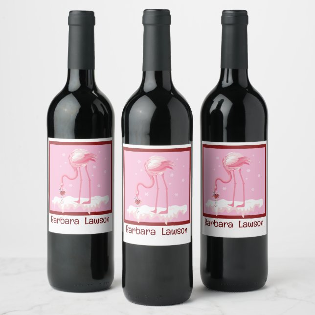 Étiquette Pour Bouteilles De Vin Flamingo de dégustation de vin (Bouteilles)