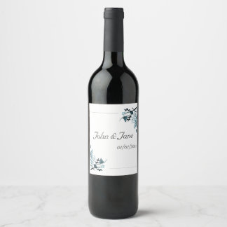 Étiquette Pour Bouteilles De Vin Fleur orientale