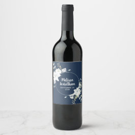 Étiquette Pour Bouteilles De Vin Fleurs blanches aquarelle romantique mariage sur m