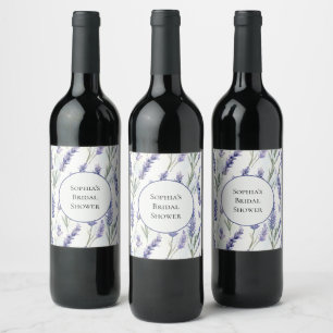 Étiquette Pour Bouteilles De Vin Fleurs Violettes Lavande Jolies Romantiques