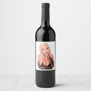 Étiquette Pour Bouteilles De Vin Flirty blonde Thunder_Cove